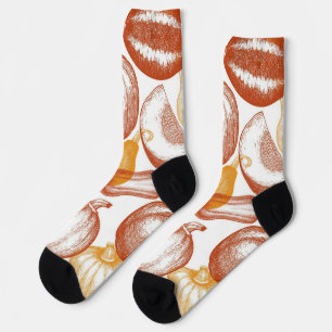 Kürbismuster Socken