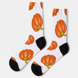 Kürbismuster Socken