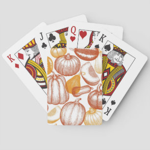 Kürbismuster Spielkarten
