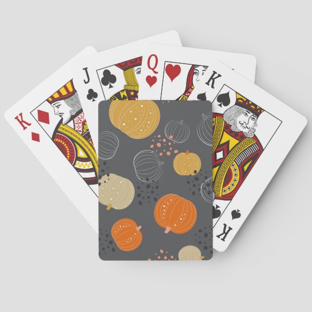 Kürbismuster Spielkarten (Rückseite)