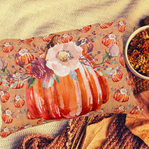 Kürbisorange Herbst karierter Karo