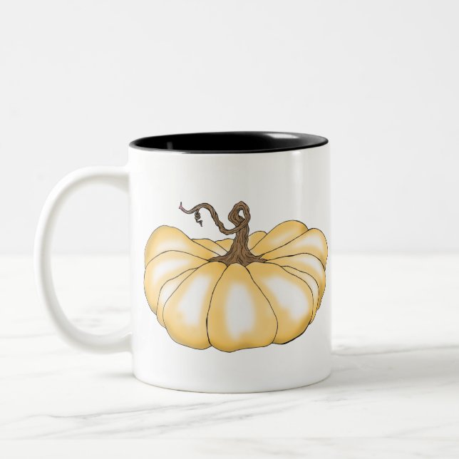 Kürbisorange Zweifarbige Tasse (Links)