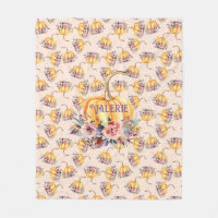 Kürbispastellpfirsich Goldpolka Punkt Blumenfall