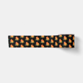 Kürbispatch elegantes schwarzes Flachband Satinband
