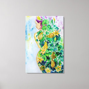 Kürbisprinzessin Malerei Kunstleinwanddruck Leinwanddruck