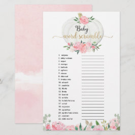 Kürbisrosa Grünpflanzen Kinderwürfeldusche