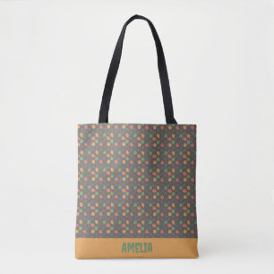 Kürbisröschen-Orangengrün Tasche