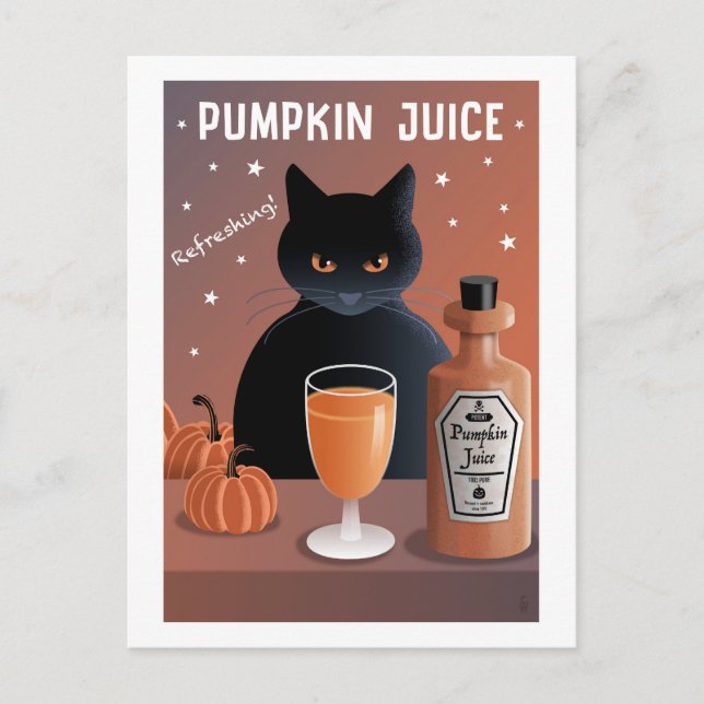 Kürbissaft Postkarte (Vorderseite)