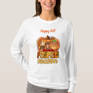 Kürbissaison Autumn Text anpassen T-Shirt
