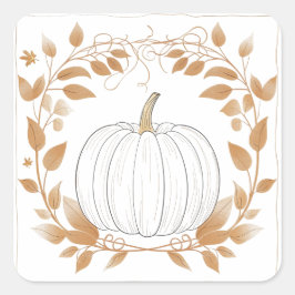 Kürbissaison: Fall Quadratischer Aufkleber
