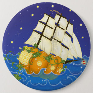 Kürbisschiff in Sea Aschenputtel Button