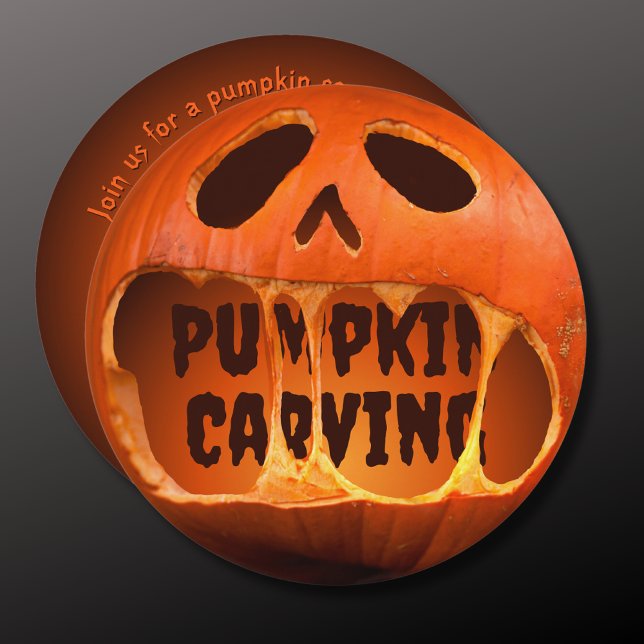 Kürbisschnitzereinladung Halloween Karte (Von Creator hochgeladen)