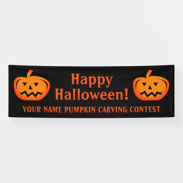 Kürbisschnitzerwettbewerb Halloween-Banner Banner (Horizontal)