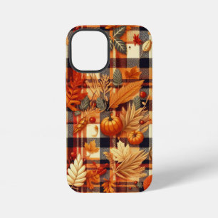 Kürbisse Ahornblätter Herbst Plaids iPhone 12 Mini Hülle