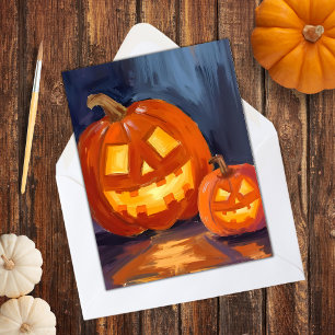 Kürbisse Halloween Feiertagskarte