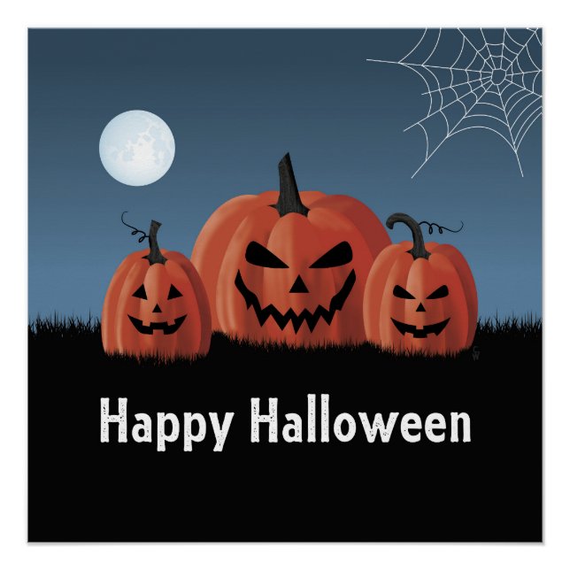 Kürbisse Halloween Poster (Vorderseite)