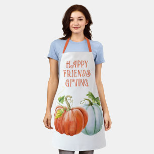 Kürbisse Happy Friendsgiving burnt orange Herbst Schürze