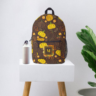 Kürbisse Herbst Ernte Muster Bedruckter Rucksack