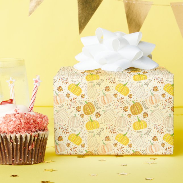 Kürbisse Herbst Ernte Muster Geschenkpapier (Geburtstagsparty)