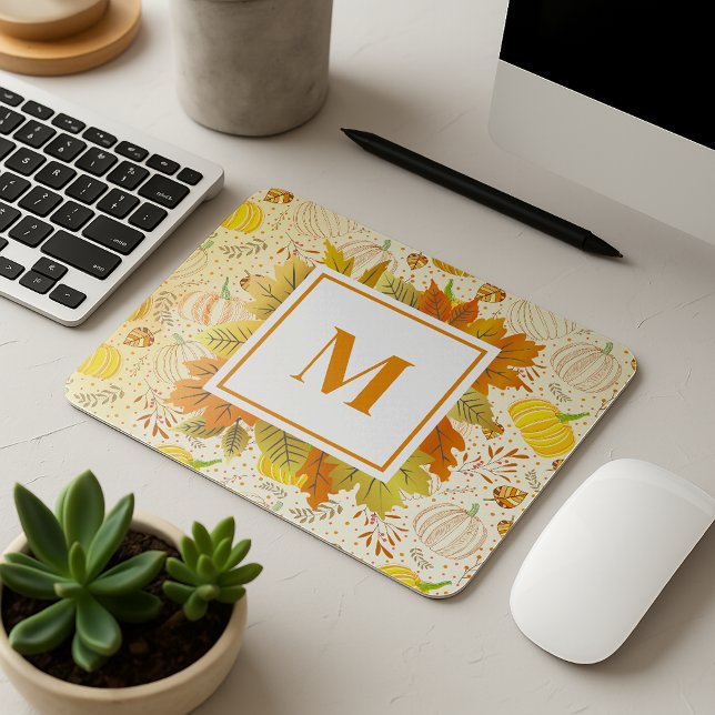 Kürbisse Herbst Ernte Muster Mousepad (Von Creator hochgeladen)