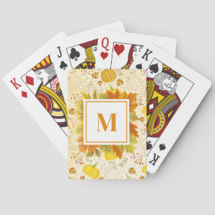 Kürbisse Herbst Ernte Muster Spielkarten