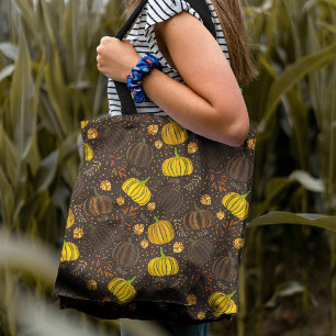 Kürbisse Herbst Ernte Muster Tasche