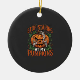 Kürbisse nicht anstarren Halloween Skeletthände_1 Keramik Ornament