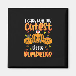 Kürbisse Pflegerin Halloween Scrub Top Fall Thanks Magnet