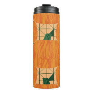 Kürbisse: Retro-Geometrisches Dreieck. Thermosbecher