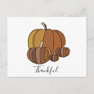 Kürbisse Thanksgiving Postkarte