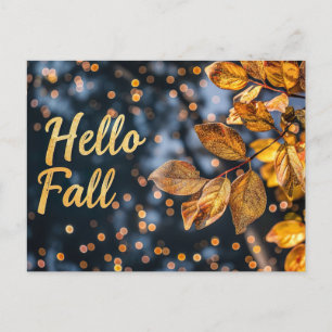 Kürbisse und Blumen Herbstgruß Postkarte
