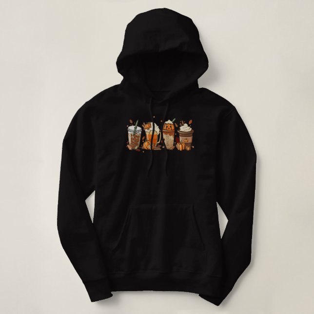 KürbisspitzLatte, Herbstkaffee, Kürbisgewürz, Th Hoodie (Design vorne)