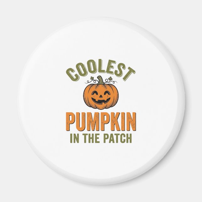 Kürbisste Patch-Vintage-Halloween-Dekor Magnet (Vorne)