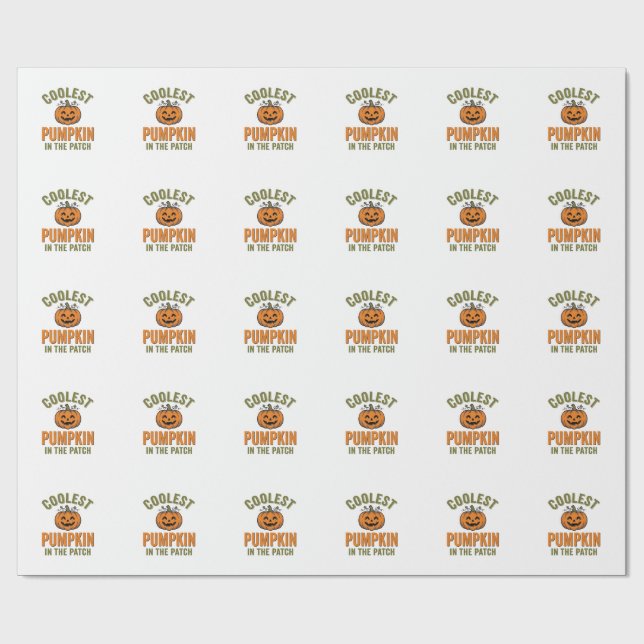 Kürbisste Patch Vintage Halloween-Wunsch Geschenkpapier (Flach)