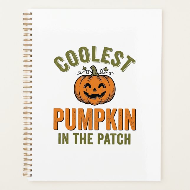 Kürbisste Patch Vintage Halloween-Wunsch Planer (Vorderseite)