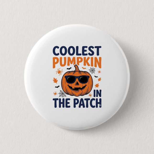 Kürbisster Halloween-Shirt_1 Button (Vorderseite)