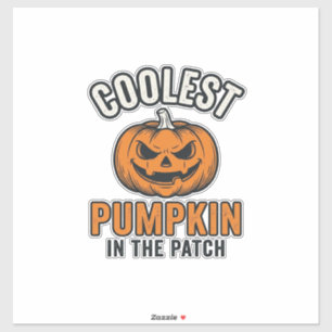 Kürbissterne Kürbis im Patch Vintage Halloween-Shi Aufkleber