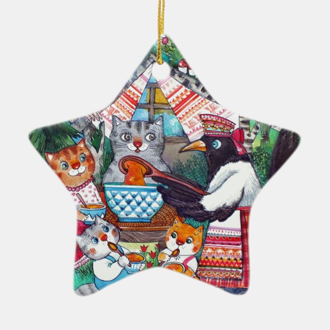 Kürbissuppe Keramik Ornament (Vorne)