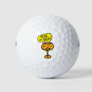 Kürbistrick und Leckerei Golfball