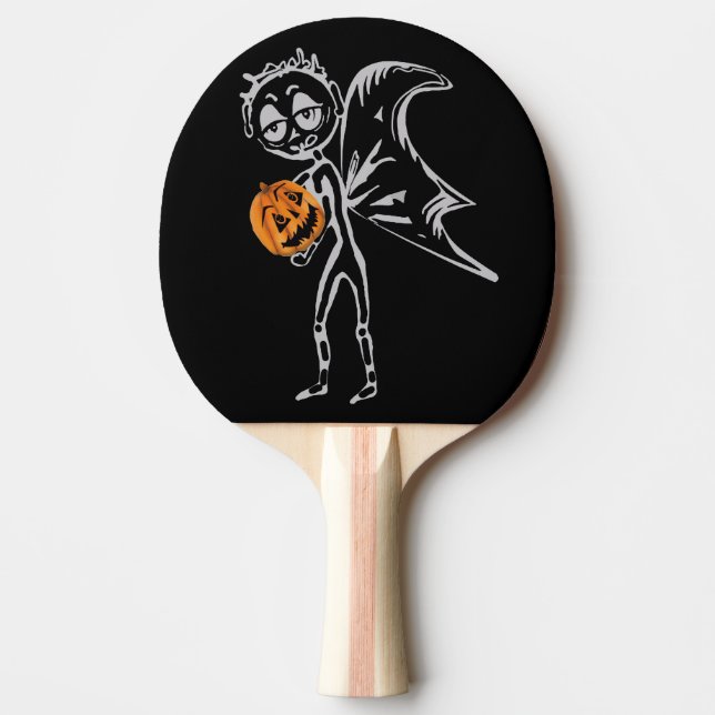 Kürbisweilen haben zu Halloween Spaß Tischtennis Schläger (Vorderseite)