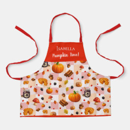 Kürbiszeit! Niedliches Fallmuster für Kinder Schürze