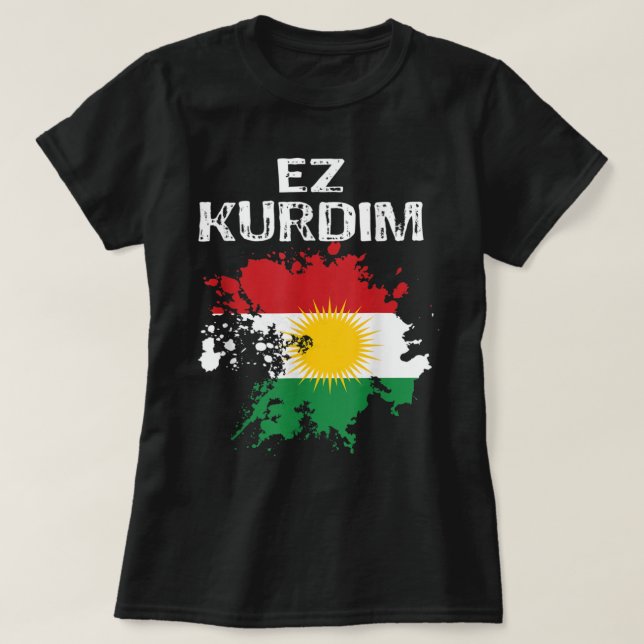 Kurden Kurdistan Newroz Kurdi Flag Ihre Biji Kurdi T-Shirt (Design vorne)