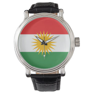 Kurdische Flagge Armbanduhr