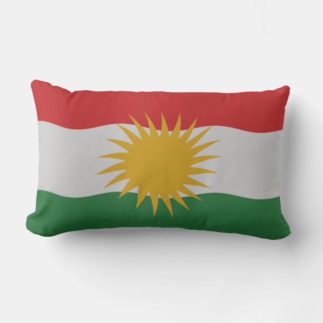 Kurdische Flagge Lendenkissen (Vorderseite)