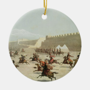 Kurdische und tatarische Krieger bei Sadar Abbat, Keramikornament