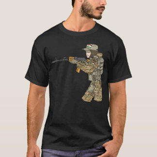 Kurdischer Soldat. Soldatin Kurdistan. T-Shirt