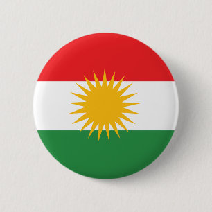 Kurdish Flag, kurdische Flagge, kurdische Flagge Button