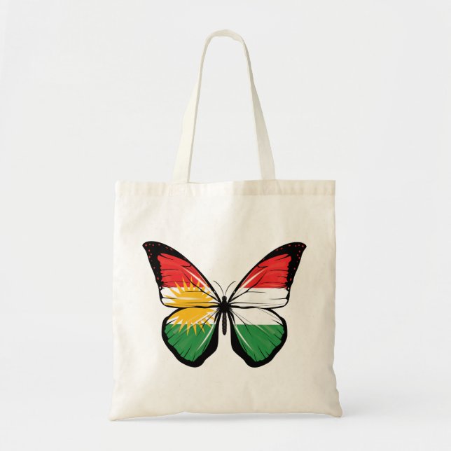 Kurdistan Butterfly Flag Tragetasche (Vorne)