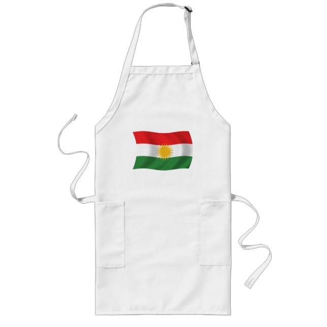 Kurdistan Flag Apron Lange Schürze (Vorne)