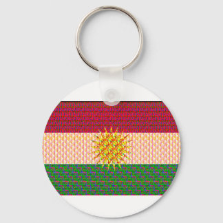 Kurdistan Flag Psychedelic Schlüsselanhänger
